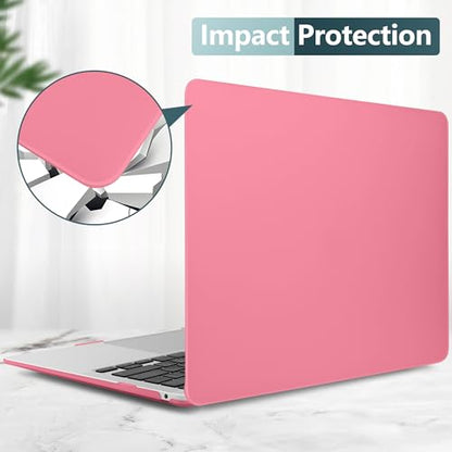DONGKE for MacBook Air 13 inch Case 2021 2020 2019 2018 Release A2337 M1 A2179 A1932, Plastic Hard Shell Case & Keyboard Cover Compatible with MacBook Air 13 inch Retina Fits Touch ID, Hibiscus - color: Hibiscus