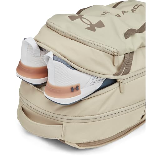 Under Armour Unisex-Adult Hustle 6.0 Backpack, (289) Khaki Base/Khaki Base/Taupe Dusk, One Size Fits Most - color: (289) Khaki Base / Khaki Base / Taupe Dusk, size: One Size