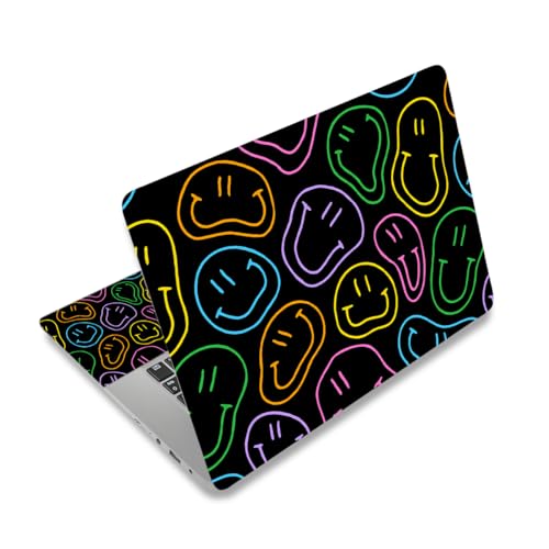12.1-15.6 Inch Laptop Skin Decal, Universal Reusable Vinyl Laptop Cover Sticker, Waterproof Art Decal Protector with Cute Smile Face - color: Cute Smile Face