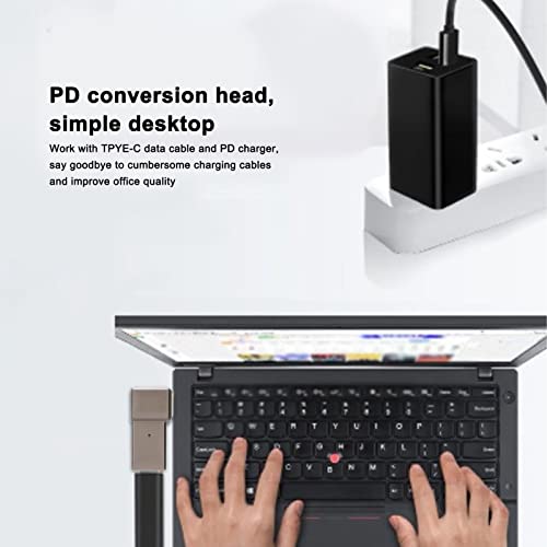 USB C to Slim Tip Adapter, PD Charge Converter 100W 5A Laptop USB C Female Input to Slim Tip for Thinkpad T Series Yoga G50 Z X E Series