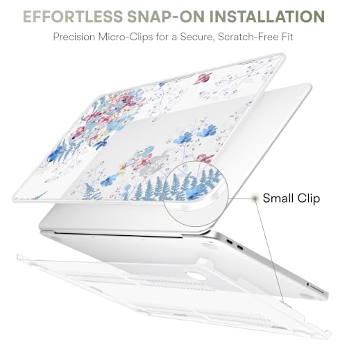 May Chen Compatible with MacBook Neo 13 inch Case 2026 Model A3404, Plastic Hard Shell,Keyboard Cover,Screen Protector,Dust Plug, for MacBook Neo 13" with A18 Pro Chip,Hydrangea - color: Hydrangea