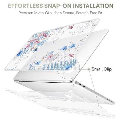 May Chen Compatible with MacBook Neo 13 inch Case 2026 Model A3404, Plastic Hard Shell,Keyboard Cover,Screen Protector,Dust Plug, for MacBook Neo 13" with A18 Pro Chip,Hydrangea - color: Hydrangea