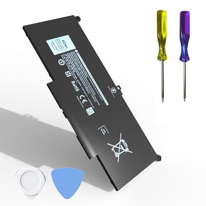 60Wh F3YGT 7480 7490 7390 Laptop Battery for Dell Latitude 7480 7490 7390 7280 7290 7380 E7480 E7490 E7390 E7280 E7290 E7380 12 7000 13 7000 14 7000 Series, DM3WC KG7VF 451-BBYE DM6WC 453-BBCF