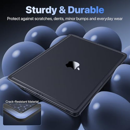 Soonjet for MacBook Air 15 inch Case | M5 M4 M3 M2 2026 2025-2023 | Crack-Resistant Upgrade | Thinner, Lighter, Tougher | Hard Shell Laptop Cover | A3448 A3241 A3114 A2941 | Noble Black Clear - color: Noble Black Clear