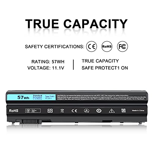 TSKYBEAR Replacement T54FJ Laptop Battery for Dell Latitude E6420 E6430 E6440 E6540 E5420 E5430 E5520 E5530 E6530; Inspiron 14R 5420 15R 5520 7520 17R 5720 7720 P/N: 8858X 1 M5Y0X T54F3 X57F1 1 - size: T54FJ