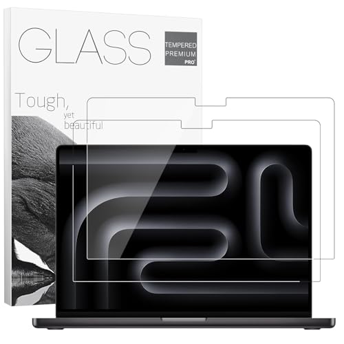 2Pack- 9H Tempered Glass 16" Screen Protector for 2026 MacBook Pro 16.2 Inch Screen Protector (2026-2021 M5, M4, M3, M2,M1 Pro/Max Chip), Bubble Free, Ultra Thin HD Transparency, Anti Scratch - color: MacBook Pro 16.2 Inch, size: 2pc