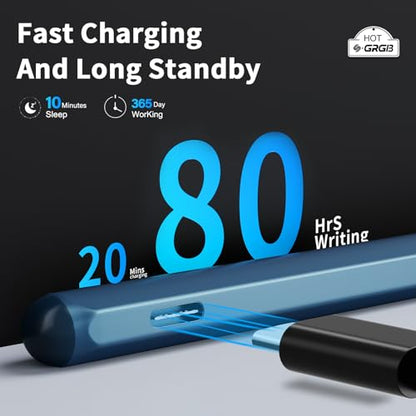 Stylus Pen for ASUS Transformer/Mini/ASUS Zenbook Flip/Pro/ASUS Vivobook Flip/Pro/Duo/ASUS Notebook, Rechargeable MPP 2.0 Tilt Active Pen with 4096 Pressure Sensitivity, Tpye-c Charge, Blue - color: Blue