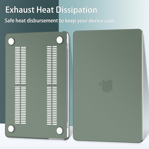 May Chen Case for MacBook Air 13/13.6-inch (M5/M4/M3/M2, 2022-2026 Models A3449 A3240 A3113 A2681), Lightweight | Closes Seamlessly | Ideal for Work Hard Shell Case, Midnight Green - color: Midnight Green