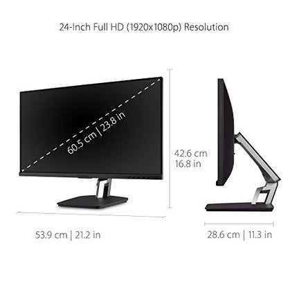 ViewSonic TD2455 24 Inch 1080p Touch Screen Monitor, 10-Point Multi-Touch IPS for Collaborative Offices, USB-C with Daisy Chain, Advanced Ergonomics, HDMI, DisplayPort Out - style: 24-Inch USB-C