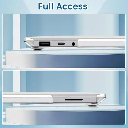 Slim Case for 13.5" Microsoft Surface Laptop 3/4/5, Frosted Clear | Released in 2022 2021 2019, PC Hard Shell Cover, Shockproof Protective Snap with Metal Keyboard (Model: 1951/1868) - color: Frosted Clear, size: 13.5 Inch