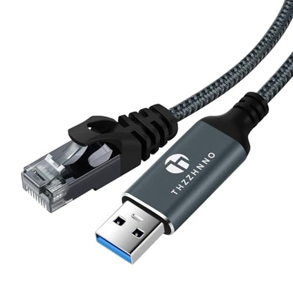 USB to Ethernet Cable 15FT, USB 3.0 A to RJ45 Male Cable Directly Connected Gigabit LAN Network, Compatible with Laptop, PC, MacBook, Switch, Windows 10/11, macOS, Linux - size: 15FT, style: USB A to Ethernet