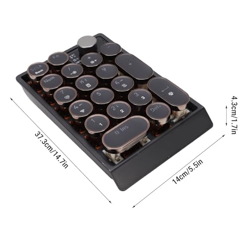 Asixxsix Wireless Gasket RGB Number Pad, 19 Keys Mechanical Numpad, Knob Control, 2.4GHz Bluetooth Portable Financial Accounting Rechargeable Numeric Pad for Laptop, PC