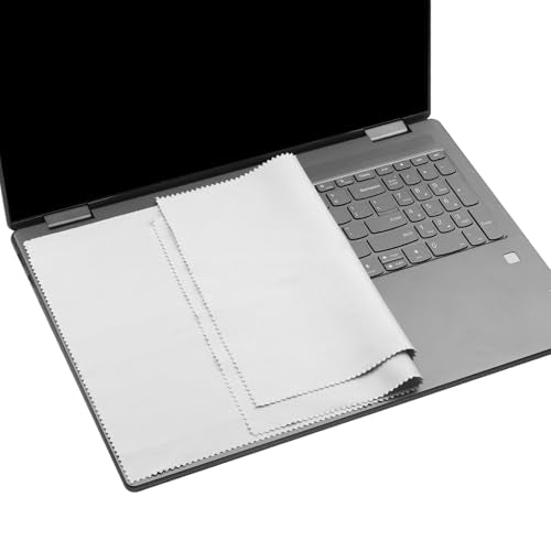 2-Pack Microfiber Cleaning Cloth with Liner – Screen & Keyboard Imprint Protection for HP/DELL/Lenovo/ASUS/Acer & More 15.6-17.3 Inch Laptops, Compatible w/ 15/16/17.3" Laptops w/NumPad