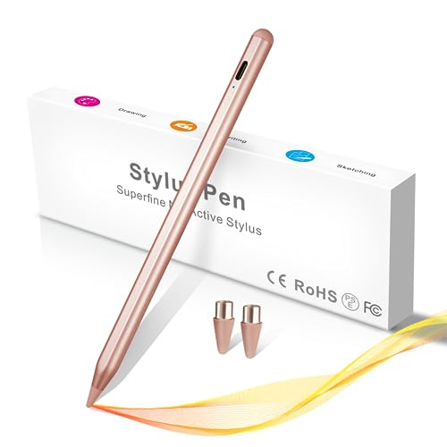 Active Stylus Pencil for Samsung Galaxy Tablet A9 A8 A7,New Plastic Point Tip with Precise and Accurate Drawing Pencil Compatible with Samsung Galaxy Tablet A9 A8 A7 Stylus Pen,Pink - color: Pink