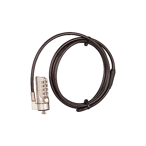 The Joy Factory LockDown Universal Combination Security Cable Anti-Theft Lock 6-Foot for Laptops and Tablets (SCU101) - size: Universal Combination Cable Lock, style: Cable Only