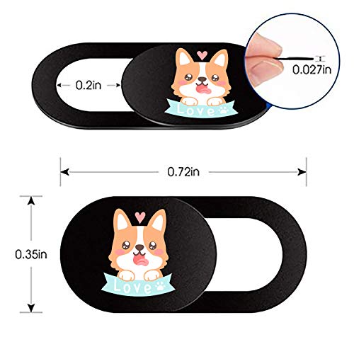 Webcam Cover Slide Ultra Thin Laptop Camera Privacy Protect, Koji | 3 Pcs Cute Dog, Ultra thin camera cover fit for Cell phone desktop tablet PC, front camera blocks webcam to protect privacy - color: Koji 3