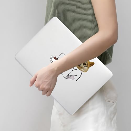 DTangLsm for MacBook Air 15 inch Case M5 M4 M3 M2 2026-2023 Laptop Cover | Model A3448 A3241 A3114 A2941, Cute Clear Plastic Hard Shell Mac Air 15 Laptop Case and Keyboard Cover, Hard-working Dog - color: Hard-working Dog