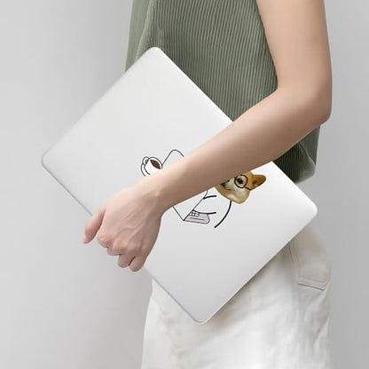 DTangLsm for MacBook Air 15 inch Case M5 M4 M3 M2 2026-2023 Laptop Cover | Model A3448 A3241 A3114 A2941, Cute Clear Plastic Hard Shell Mac Air 15 Laptop Case and Keyboard Cover, Hard-working Dog - color: Hard-working Dog
