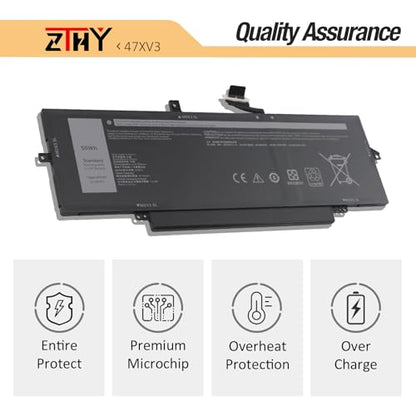 ZTHY 47XV3 5Y3T9 Laptop Battery for Dell Latitude 9330 Latitude 9330 2-in-1 | Replacement for P35S P35S001 Latitude 9330 4JG2Y 6W5R4 V2KRT Series 05Y3T9 GK1M0 11.55V 50Wh 4113mAh - size: 10.51*3.86*0.2 inch 47XV3