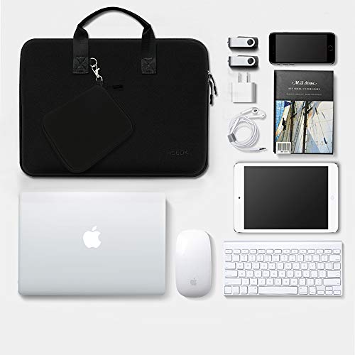 Hseok Laptop Sleeve 13.3-14 inch Case with Small Pouch, Neoprene Computer Bag Compatible with MacBook Neo/Pro 14 M5/M4/M3/M2/M1, Mac Air/Pro 13.3, XPS 14 and Most 13-14 inch Notebooks,B02K01 - color: B02k01, size: 13"-14"