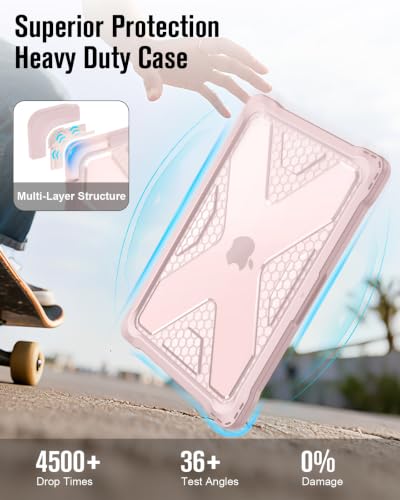 Fintie Rugged Case for MacBook Neo 13 Inch A3404 2026, Blush | Heavy Duty, Fingerprint Resistant, Shock-Absorbing, TPU Bumper, Hard Shell, Snap-On Cover, Work Travel Study Daily Use - color: Blush