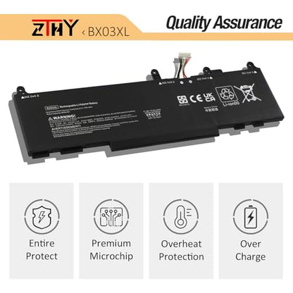 BX03XL Laptop Battery Replacement for HP ZBook Firefly 14 16 G11 Series | EliteBook 830 835 840 845 860 865 G11 Series BX03056XL TPN-IB0Y HSTNN-OB3H N59733-AC1 N59787-005 N59733-171 11.58V 56.04Wh - size: 9.84*3.35*0.28 inch BX03XL