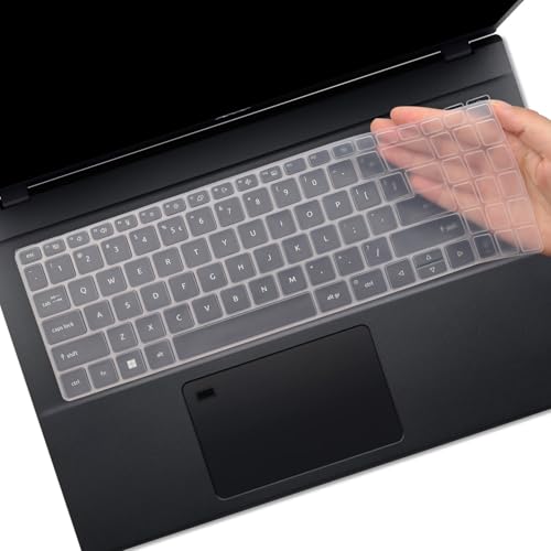 Keyboard Cover for 15.6" Acer Aspire Go 15 AG15-21P/31P/32P/42P/71P, Aspire 15 A15-61M/51M/41M, Aspire 3 A315-24P/24PT A315-58/59, Aspire 5 A515-57/57G/58GM/58M/58MT/58PT/58P (Not Fit A515-46~A515-56) - color: Clear