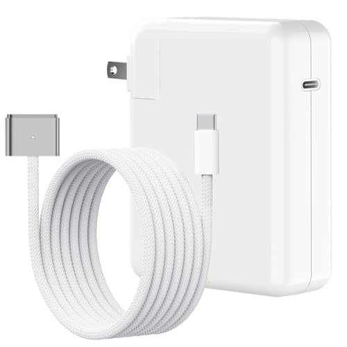 E-POWIND 140W USB-C Power Adapter Charger for 14 16 inch 2021 2023 M1 M2, 13 15 inch M2 M3 2022 2023 2024, 6.6 FT Braided Magnetic USB-C to Mag 3 Cable LED Indicator