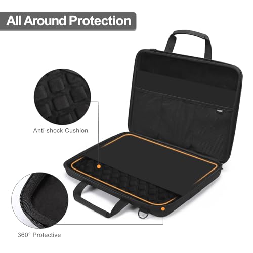 MOSISO Laptop Bag for Men, 17-17.3 inch Computer Bag | Compatible with Dell XPS/HP Pavilion/Acer/HP Notebook, Hard Shell Laptop Case with Front Pocket&Shoulder Strap, Black - color: Black, size: 17.3 inch
