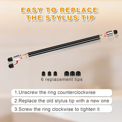 Stylus (3 Pcs), 2-in-1 Stylus Pen for Touch Screen, High Precision and Sensitivity, Suitable for iPad/iPhone/Samsung/Android Smartphone and Tablets, Compatible with All Touch Screen - color: Silvery/Blue/Black