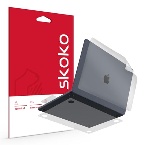 Invisible Matte Full Body Skin for MacBook Air 13 inch M5 M4 M3 M2 2026-2022, Premium TPU Anti Scratch Protective Film