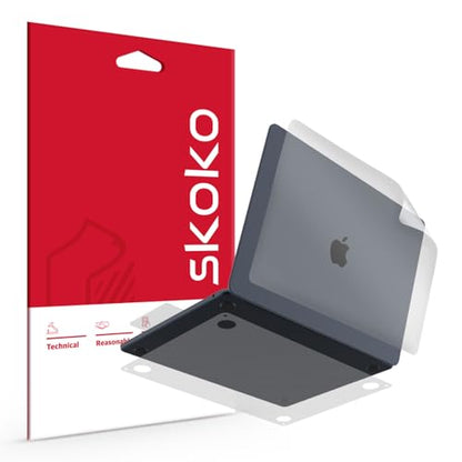 Invisible Matte Full Body Skin for MacBook Air 13 inch M5 M4 M3 M2 2026-2022, Premium TPU Anti Scratch Protective Film