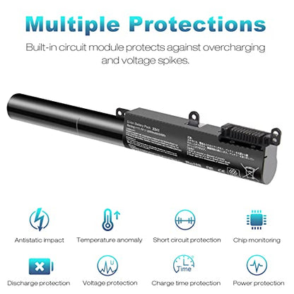 Fancy Buying Laptop Battery for Asus X541 X541S x541N X541NA X541U X541UA X541SA X541SC X541UV X541SC R541N R541U R541UJ R541UA R541UV F541 F541U F541UA Series A31N1601 A31LP4Q - size: 7.86*2.15*0.78inch