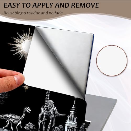 Laptop Skin 12.1-15.6 inch Removable Universal Reusable Laptop Sticker Decal,Waterproof No Residue Vinyl Cover,Scratch-Resistant Cuttable Full Wrap Sticker for Notebook, Dinosaur Skeleton - color: Dinosaur Skeleton