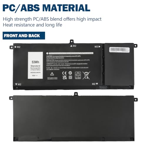 15V H5CKD Battery for Dell Inspiron 7506 7405 7306 7300 7500 | Battery Replacement for 5406 5400 5502 5501 5402 5401 5505 5300 5301 5508 5509 Latitude 3410 3510 Vostro p102f p126g 7T8CD - size: 11.22*4.96*1.06inch H5CKD