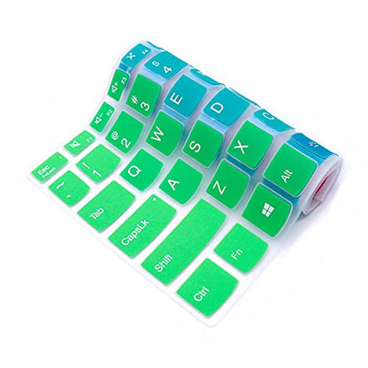 Keyboard Cover for Lenovo Yoga 7i 15.6" 16", IdeaPad 3/3i 15.6 17.3, 5/5i 15.6 17.3/Flex 5/Flex 5 15.6, Yoga Slim 7 15, Slim 7 15.6, ThinkBook 15/15P G2 G3 G4 (Rainbow) - color: Rainbow