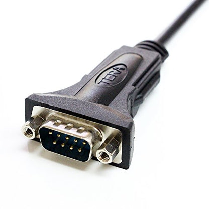 Tera Grand - Premium USB 2.0 to RS232 Serial DB9 Adapter Cable 10 Feet - Supports Windows 11, 10, 8, 7, Vista, XP, 2000, 98, Linux and Mac - Built with FTDI Chipset and Hex Jack Nuts - size: 10 ft, style: Hex Jack Nuts