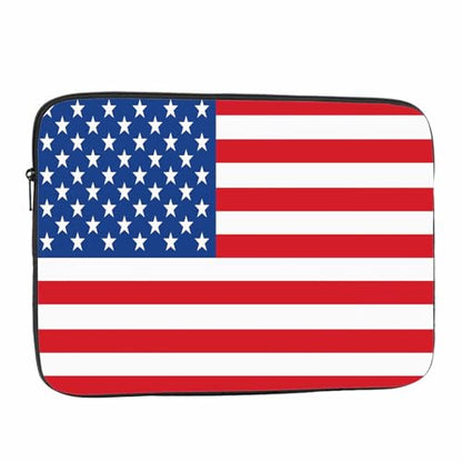 Laptop Sleeve Bag 15.4 15.6 Inch,American Flag USA National Flag Patriotic Protective Polyester Computer Cases Laptop Cover Briefcase Bag Tablet Travel Cover - color: LPS-005