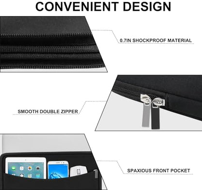 Laptop Sleeve 13.3 inch, Shockproof Protective Carrying Computer Cover | Laptop Case, Briefcase Carrying Computer Bag Portable Laptop Bag Compatible with MacBook Air Pro 13.3 inch 14 inch, Black - color: Black, size: 13.3 inch
