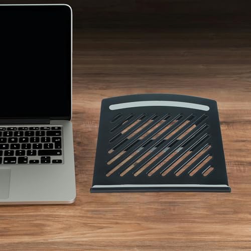 PRETYZOOM Multi-Angle Foldable Laptop Stand Ergonomic Ventilated Laptop Riser Portable Computer Holder for Desk Use Compatible with