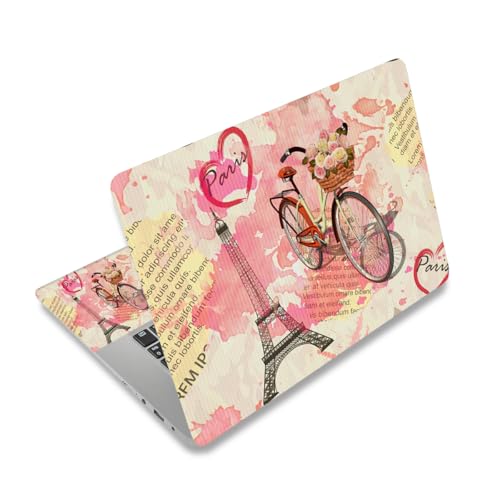 Laptop Skin Sticker Decal,12" 13" 13.3" 14" 15" 15.4" 15.6" Laptop Skin Sticker Protector Cover for Toshiba Hp Samsung Dell Apple Acer Leonovo Sony Asus Laptop Notebook (Paris & Bicycle) - color: Paris & Bicycle