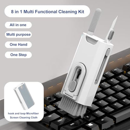 Tyenaza 8 in 1 Electronic Cleaner Kit, Multi Functional Laptop Screen Keyboard Earbuds Cleaner Kit Computer Cleaning Tool Kit