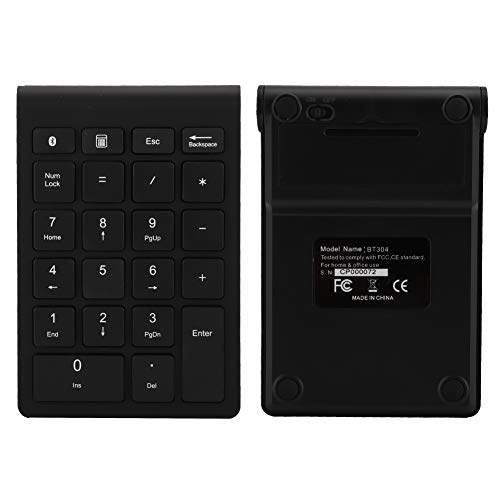 Sanpyl 22 Keys Numeric Keypad, Bluetooth Mini Keyboard, Financial Accounting Rechargeable Number Pad, for Laptop Desktop, PC(Black) - color: black