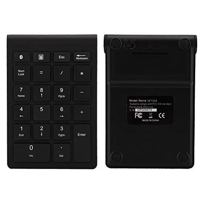 Sanpyl 22 Keys Numeric Keypad, Bluetooth Mini Keyboard, Financial Accounting Rechargeable Number Pad, for Laptop Desktop, PC(Black) - color: black