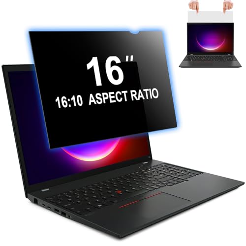 Magicmoon 16 Inch Privacy Screen Filter for 16:10 Aspect Ratio Monitor | Anti-Spy/Glare Protector Film Widescreen Notebook Laptop Shield with Width: 13 9/16" (344.5 mm), Height: 8 7/16" (215 mm)