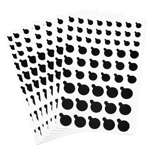 Solid Color Webcam Privacy Stickers, Anti-Peeping Camera Cover Tabs, Reusable Low-Tack Vinyl Covers, Multi-Size Black Sheets (7 Pack, Matte Finish)