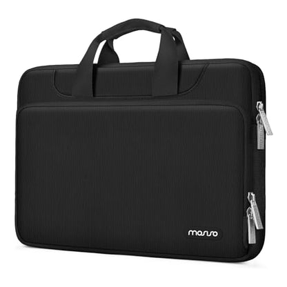 MOSISO 360 Protective Laptop Case 16 inch, 15-15.6 inch Laptop Sleeve Compatible with MacBook Pro 16 M5 M4 M3 M2 M1, HP Acer Dell Lenovo ASUS, Computer Bag with Front Raised Pocket & Belt, Black - size: 16 inch