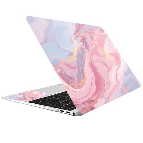 CREATCABIN Pink Marble Laptop Skin Sticker Decal Netbook Skin Sticker Notebook Art Decal 12" 13" 13.3" 14" 15" 15.4" 15.6 Inch Laptop Protector Cover Waterproof Scratchproof Removable Easy to Apply - style: Pink marble