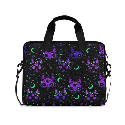 MNSRUU Laptop Bag for 15.6 inch Black Gothic Bats - color: Cat Th0040
