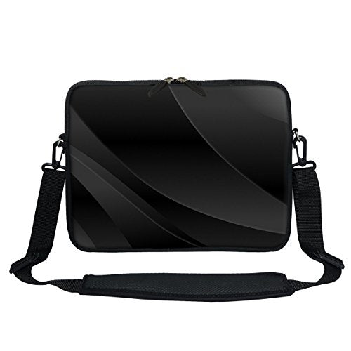 Meffort Inc 13 13.3 Inch Neoprene Laptop Sleeve Bag with Hidden Handle & Shoulder Strap Fits Up to 13.3 Inch Size Notebook Computer - Gary Black Design